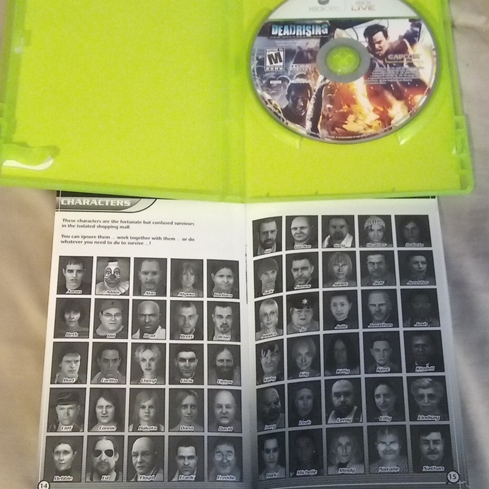 DEADRISING XBOX 360 Video Game 2006 Y2K Capcom/Microsoft PLAYS FINE M For Mature